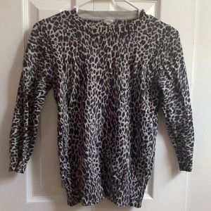 JCrew leopard sweater
